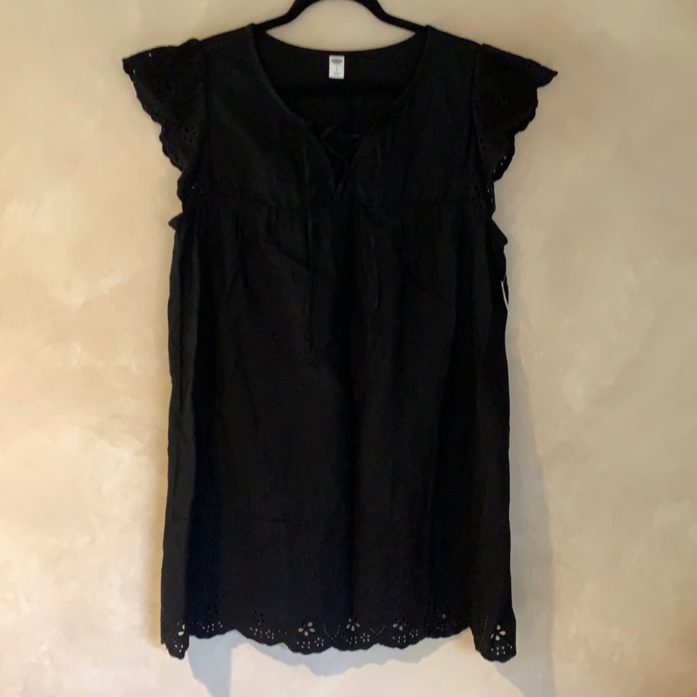 NWT Old Navy Black Linen Dress
